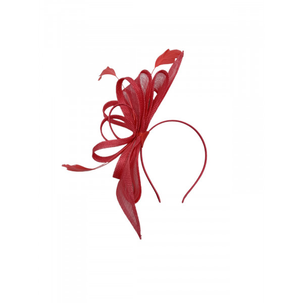 Bibi pour cérémonie forme serre-tête coloris corail - Chapo & Co