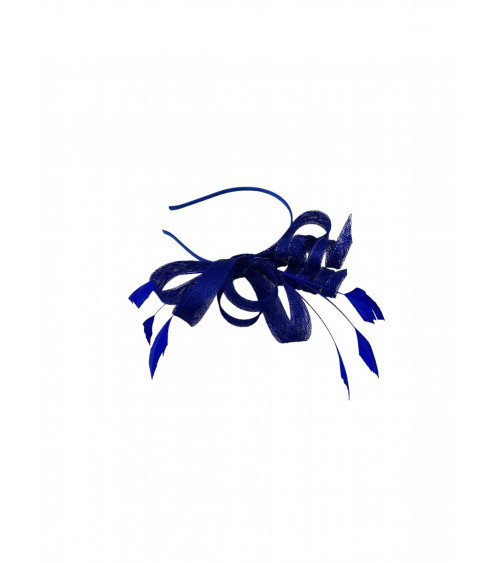 Bibi de cérémonie serre-tête coloris bleu roi - Chapo & Co