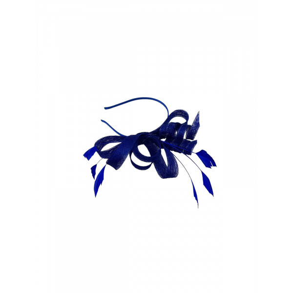 Bibi de cérémonie serre-tête coloris bleu roi - Chapo & Co